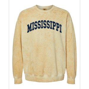 Mississippi Throwback Design Classic Colorblast Crewneck Sweatshirt