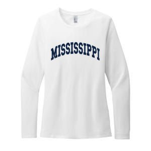 Mississippi Throwback Design Classic Womens CVC Long Sleeve Shirt