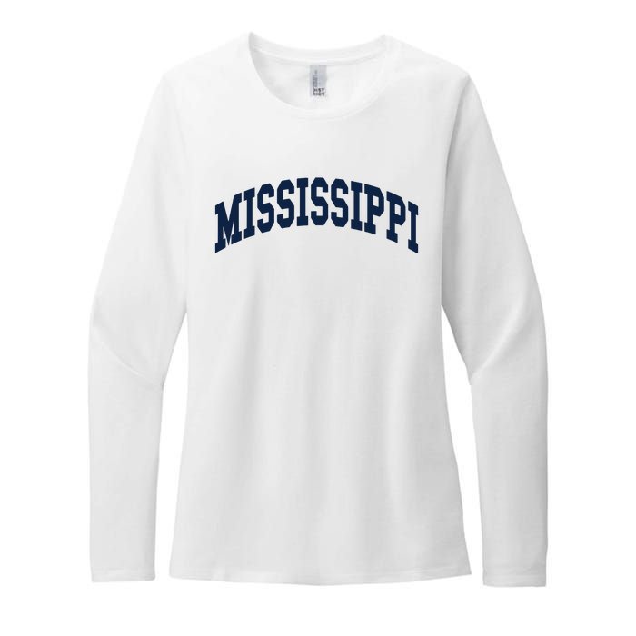 Mississippi Throwback Design Classic Womens CVC Long Sleeve Shirt