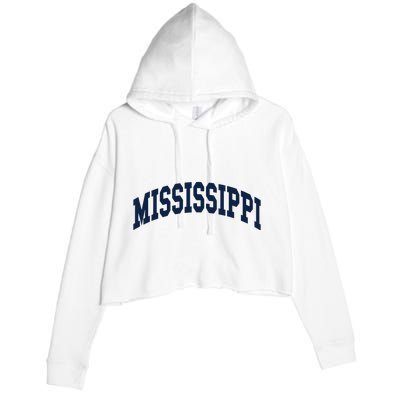 Mississippi Throwback Design Classic Crop Fleece Hoodie