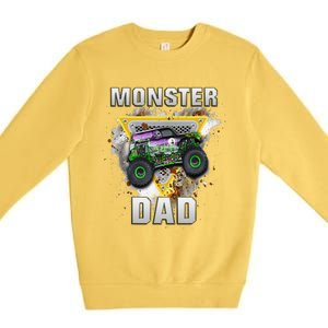 Monster Truck Dad Monster Truck Are My Jam Truck Lovers Premium Crewneck Sweatshirt