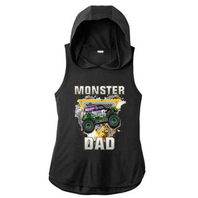 Monster Truck Dad Monster Truck Are My Jam Truck Lovers Ladies PosiCharge Tri-Blend Wicking Draft Hoodie Tank