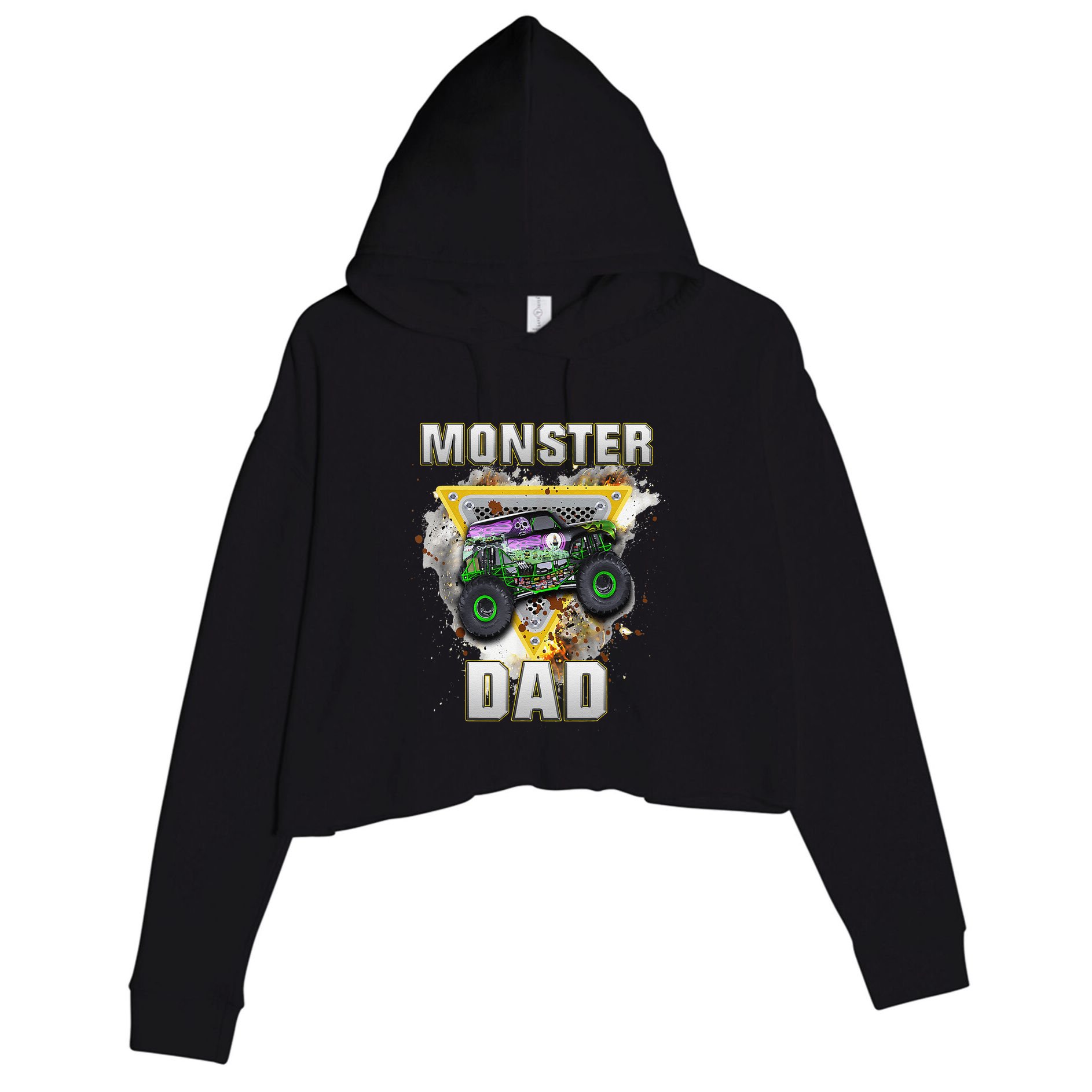 Monster Truck Dad Monster Truck Are My Jam Truck Lovers Crop Fleece Hoodie
