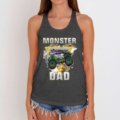 Monster Truck Dad Monster Truck Are My Jam Truck Lovers Women's Knotted Racerback Tank