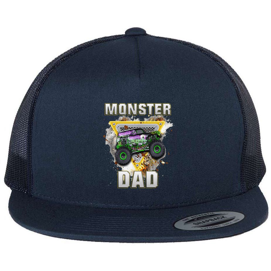 Monster Truck Dad Monster Truck Are My Jam Truck Lovers Flat Bill Trucker Hat