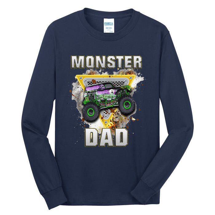 Monster Truck Dad Monster Truck Are My Jam Truck Lovers Tall Long Sleeve T-Shirt