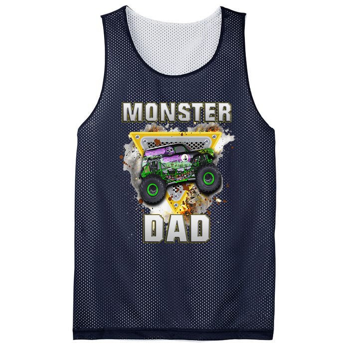 Monster Truck Dad Monster Truck Are My Jam Truck Lovers Mesh Reversible Basketball Jersey Tank