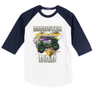 Monster Truck Dad Monster Truck Are My Jam Truck Lovers Baseball Sleeve Shirt