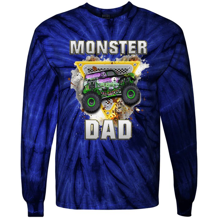 Monster Truck Dad Monster Truck Are My Jam Truck Lovers Tie-Dye Long Sleeve Shirt