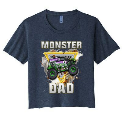 Monster Truck Dad Monster Truck Are My Jam Truck Lovers Women's Crop Top Tee