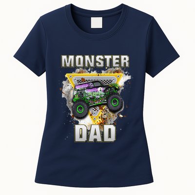 Monster Truck Dad Monster Truck Are My Jam Truck Lovers Womens T-Shirt