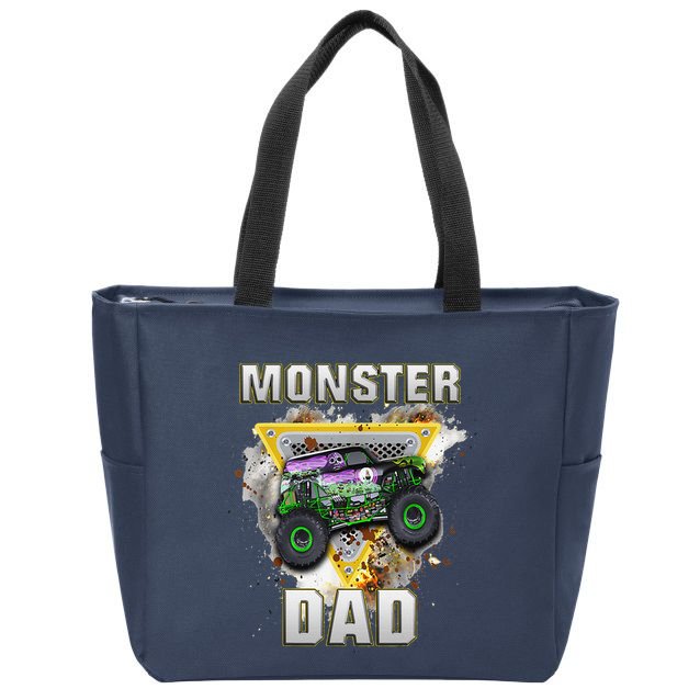 Monster Truck Dad Monster Truck Are My Jam Truck Lovers Zip Tote Bag