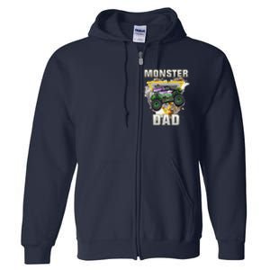 Monster Truck Dad Monster Truck Are My Jam Truck Lovers Full Zip Hoodie