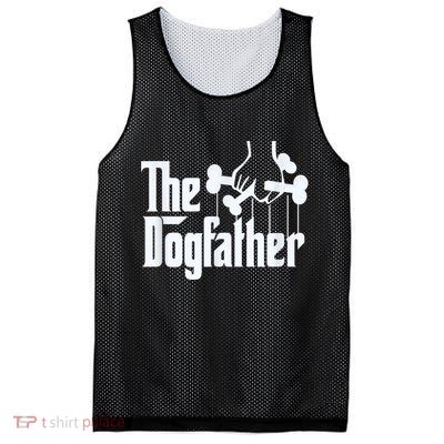 Men The Dogfather Dachshund Funny Father Gift Mesh Reversible Basketball Jersey Tank