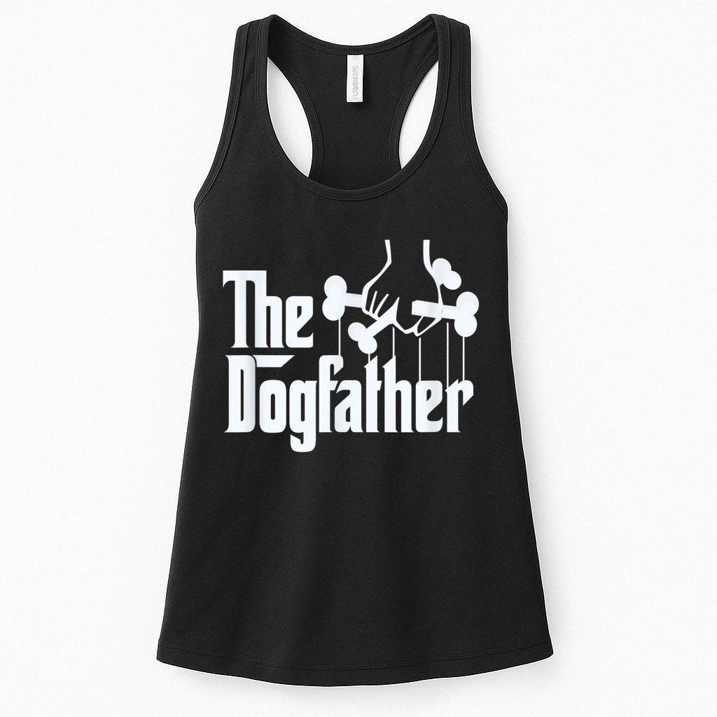Men The Dogfather Dachshund Funny Father Gift Womens Tank Top