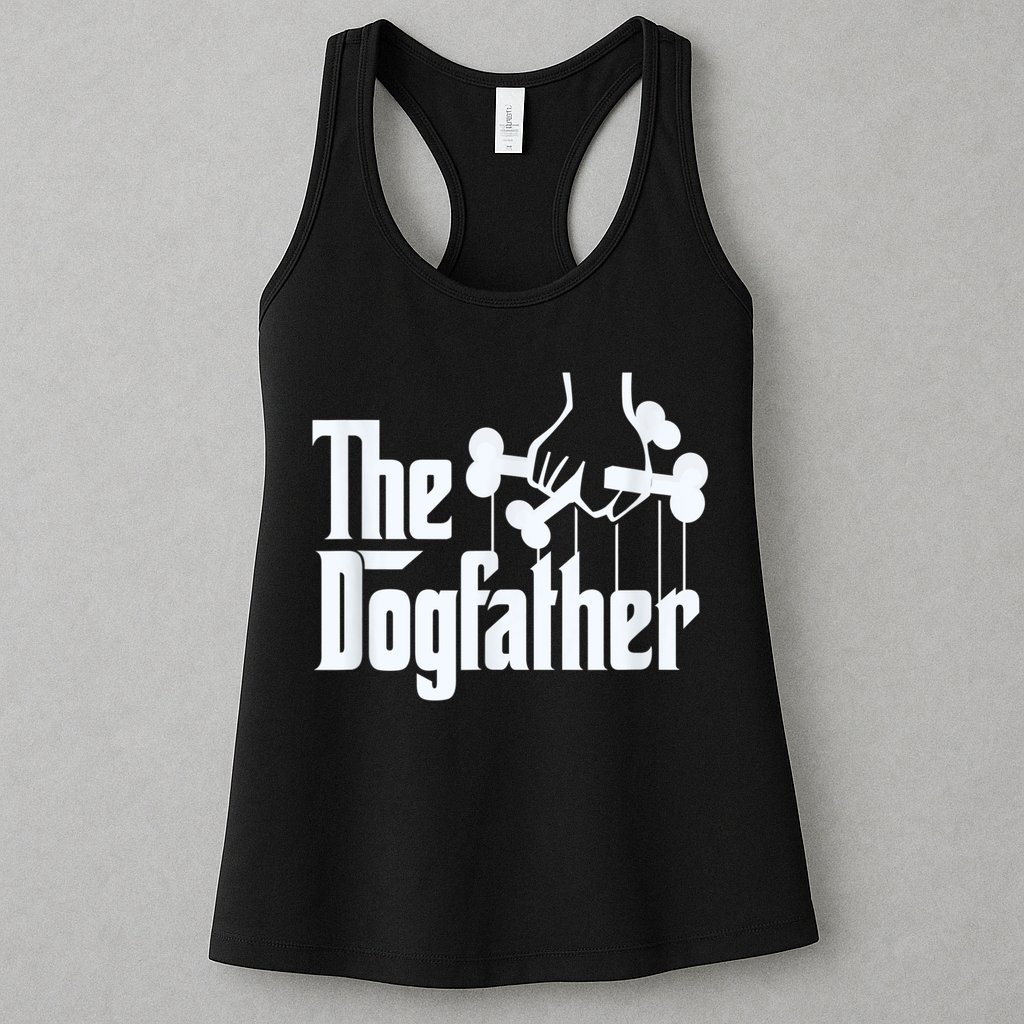 Men The Dogfather Dachshund Funny Father Gift Womens Tank Top