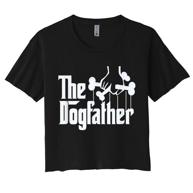 Men The Dogfather Dachshund Funny Father Gift Crop Top