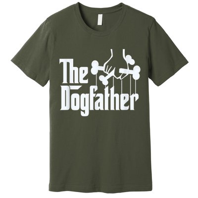 Men The Dogfather Dachshund Funny Father Gift Premium T-Shirt