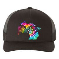 Michigan Tie Dye State Map Pride Hippie Vintage Retro Yupoong Adult 5-Panel Trucker Hat