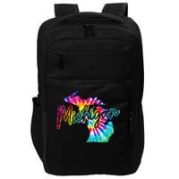 Michigan Tie Dye State Map Pride Hippie Vintage Retro Impact Tech Backpack