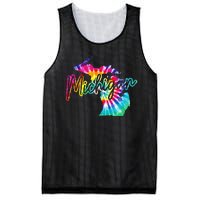 Michigan Tie Dye State Map Pride Hippie Vintage Retro Mesh Reversible Basketball Jersey Tank