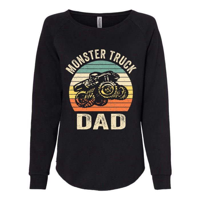 Monster Truck Dad Retro Vintage Monster Truck Womens California Wash Sweatshirt