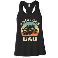 Monster Truck Dad Retro Vintage Monster Truck Women's Racerback Tank