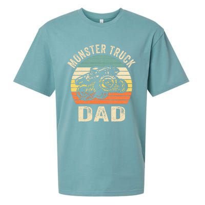 Monster Truck Dad Retro Vintage Monster Truck Sueded Cloud Jersey T-Shirt