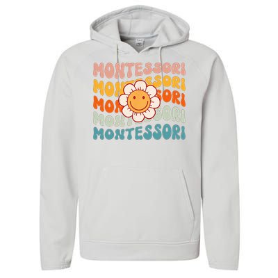 Montessori Teacher Daisy Colorful Performance Fleece Hoodie