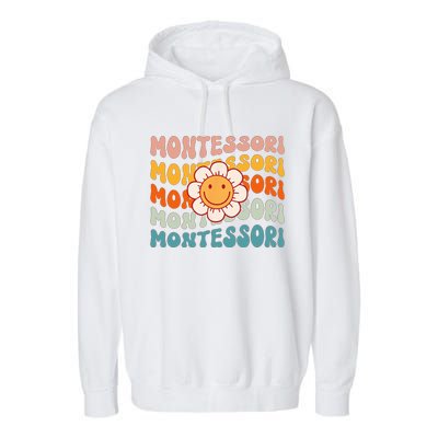 Montessori Teacher Daisy Colorful Garment-Dyed Fleece Hoodie