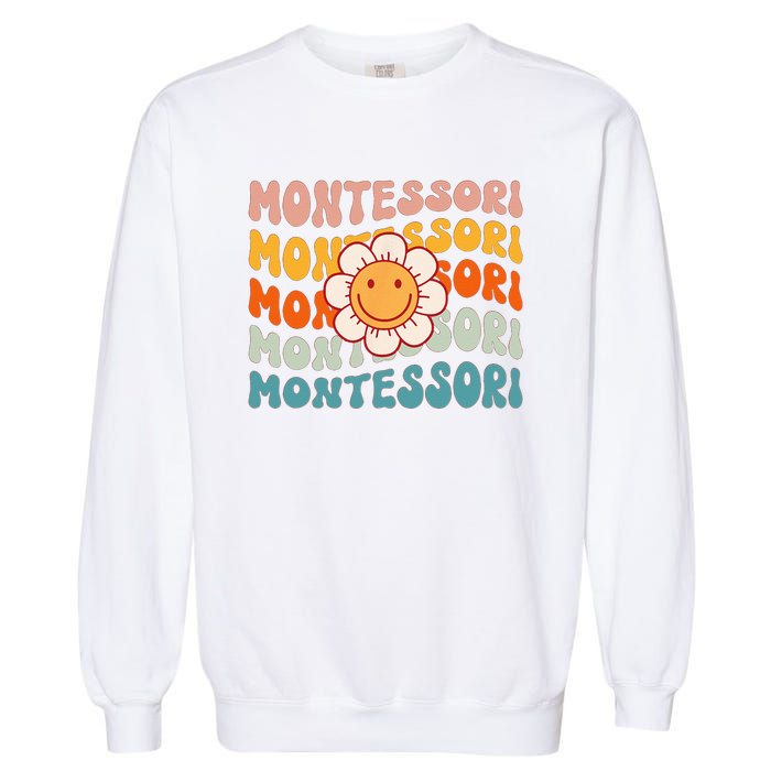 Montessori Teacher Daisy Colorful Garment-Dyed Sweatshirt