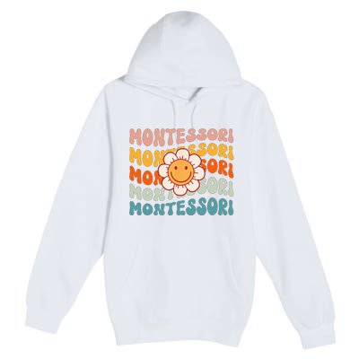 Montessori Teacher Daisy Colorful Premium Pullover Hoodie