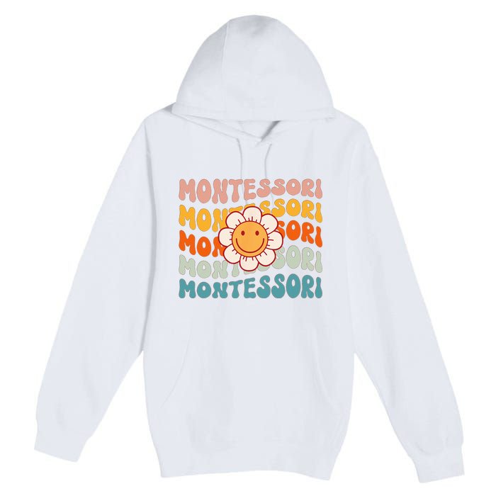 Montessori Teacher Daisy Colorful Premium Pullover Hoodie