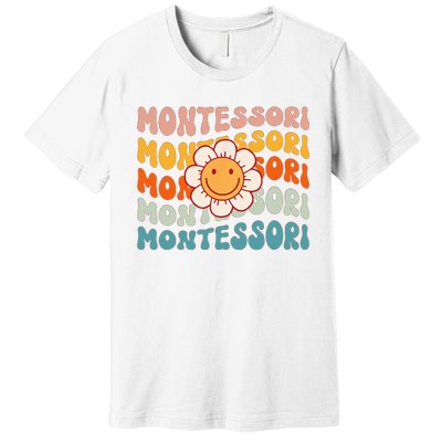 Montessori Teacher Daisy Colorful Premium T-Shirt