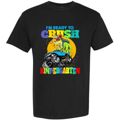 Monster Truck Dinosaur Im Ready To Crush Kindergarten Garment-Dyed Heavyweight T-Shirt