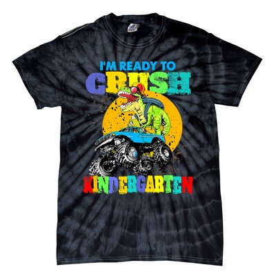 Monster Truck Dinosaur Im Ready To Crush Kindergarten Tie-Dye T-Shirt