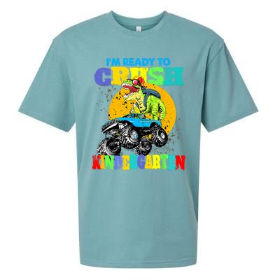 Monster Truck Dinosaur Im Ready To Crush Kindergarten Sueded Cloud Jersey T-Shirt