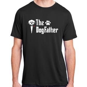 Men The Dogfather Shih Tzu Dog Dad Fathers Day Gift Adult ChromaSoft Performance T-Shirt