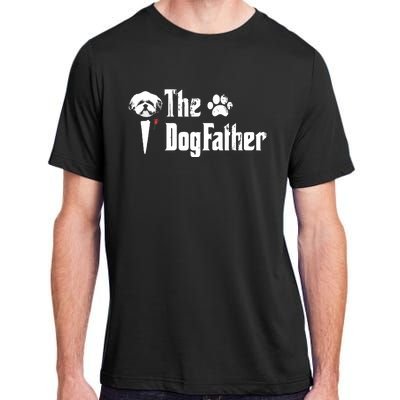 Men The Dogfather Shih Tzu Dog Dad Fathers Day Gift Adult ChromaSoft Performance T-Shirt