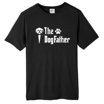 Men The Dogfather Shih Tzu Dog Dad Fathers Day Gift Tall Fusion ChromaSoft Performance T-Shirt