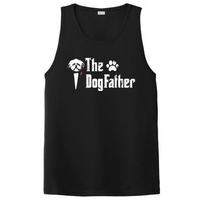 Men The Dogfather Shih Tzu Dog Dad Fathers Day Gift PosiCharge Competitor Tank