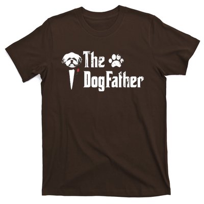 Men The Dogfather Shih Tzu Dog Dad Fathers Day Gift T-Shirt