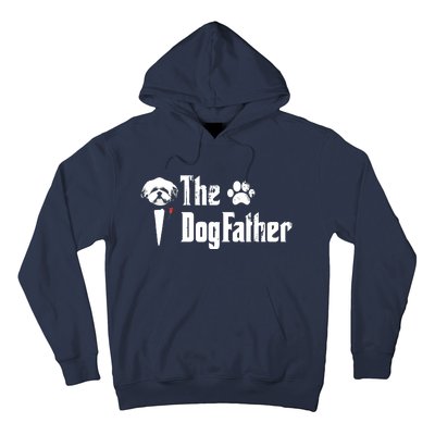 Men The Dogfather Shih Tzu Dog Dad Fathers Day Gift Hoodie