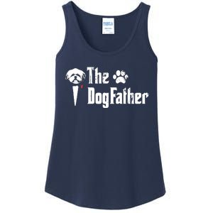 Men The Dogfather Shih Tzu Dog Dad Fathers Day Gift Ladies Essential Tank