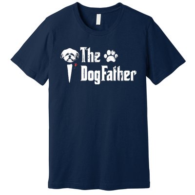 Men The Dogfather Shih Tzu Dog Dad Fathers Day Gift Premium T-Shirt