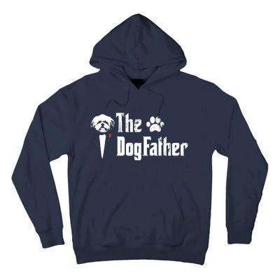 Men The Dogfather Shih Tzu Dog Dad Fathers Day Gift Tall Hoodie