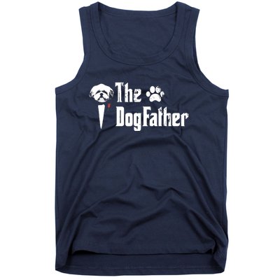 Men The Dogfather Shih Tzu Dog Dad Fathers Day Gift Tank Top