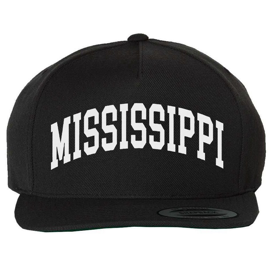 Mississippi Throwback Design Print Classic Wool Snapback Cap