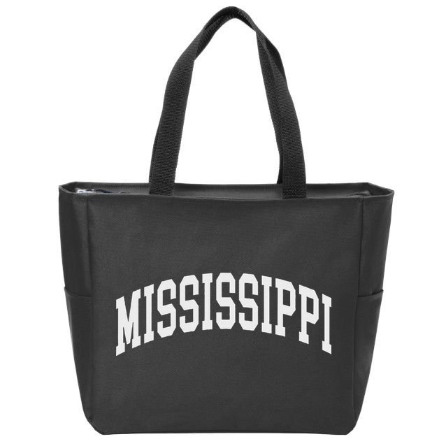 Mississippi Throwback Design Print Classic Zip Tote Bag