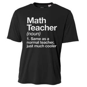 Math Teacher Definition Funny Back To School First Day Cooling Performance Crew T-Shirt